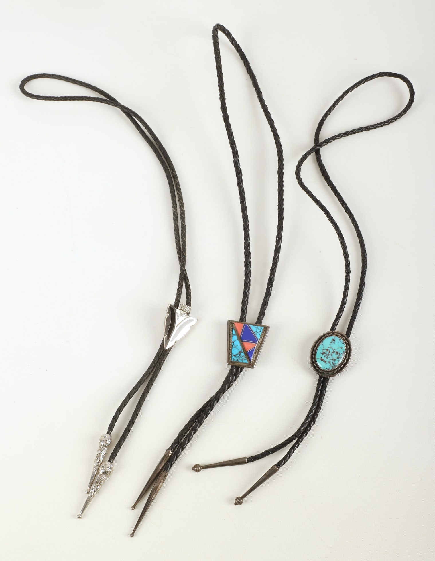 (3) Southwest bolo ties, some sterling (1 of 4)