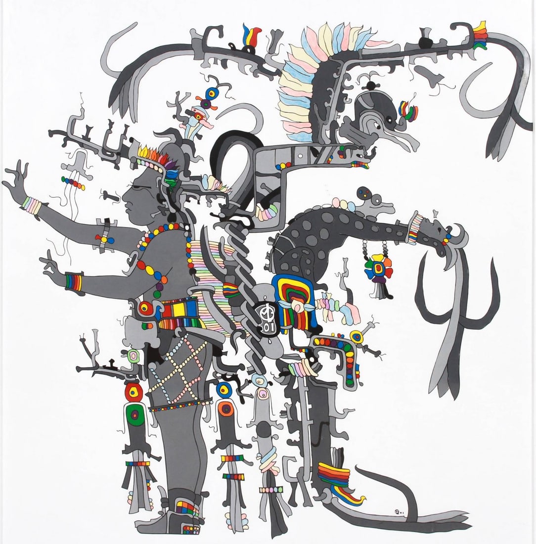 Morris Blackman Surrealist Mayan Dancer #4 (1 of 4)