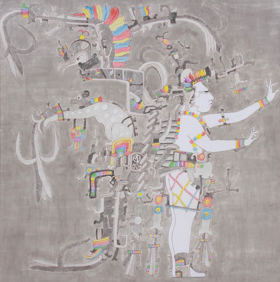 Morris Blackman Surrealist Mayan Dancer #3 (1 of 3)