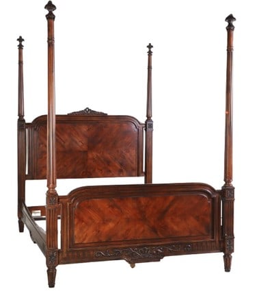 Henredon Louis XVI style queen size 4-poster bed (1 of 5)