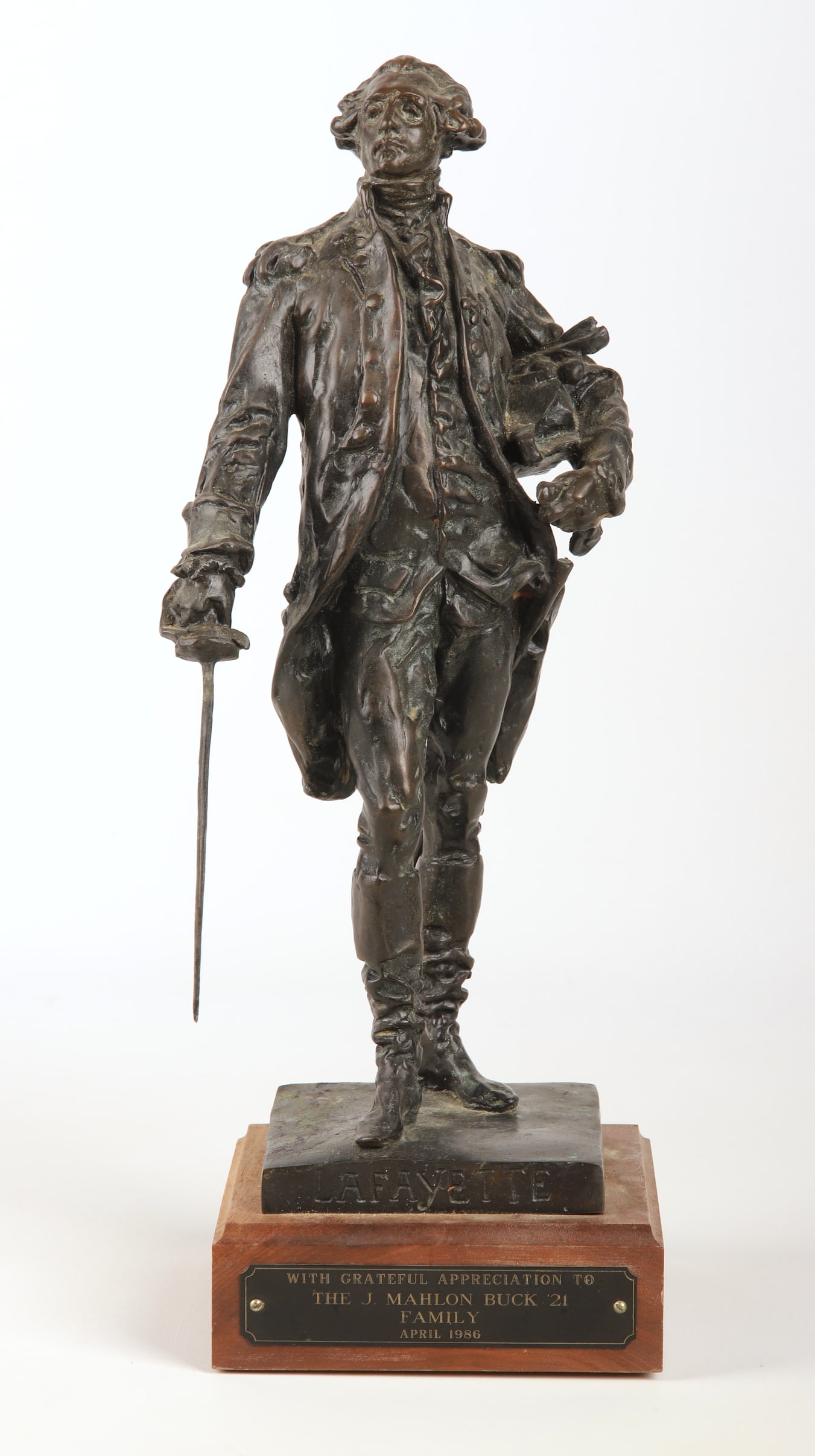 Presentation Bronze of Marquis de Lafayette (1 of 6)