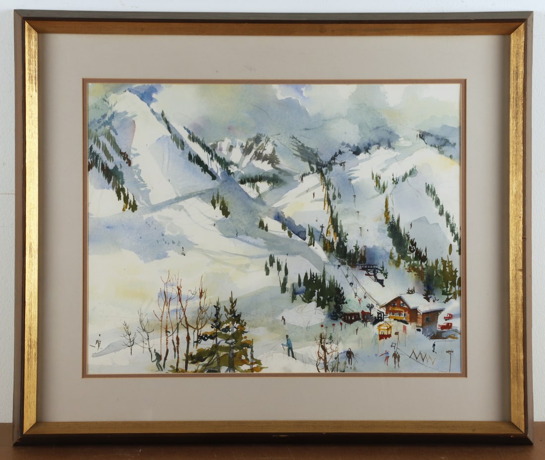 Cecile Johnson, Watercolor "'12' of Powder" (1 of 3)