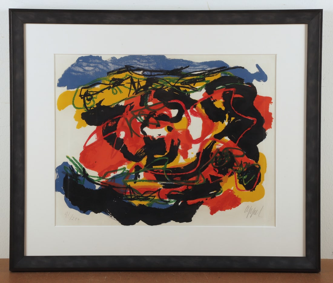 Karl Appel Abstract Signed Lithograph (1 of 4)