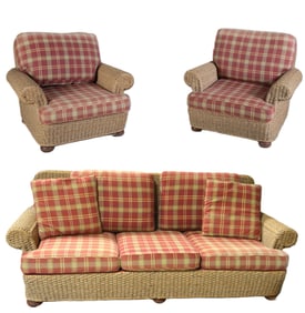 (3) pc wicker and rattan seating set