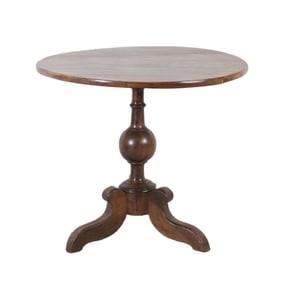 Walnut carved center table