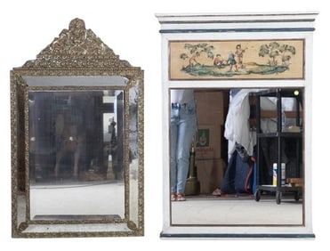 (2) Hanging wall mirrors