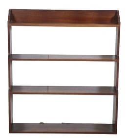 Mahogany hanging wall shelf