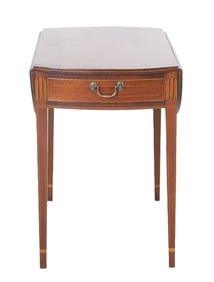 Hepplewhite style inlaid drop leaf table