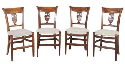 (4) Carved side chairs