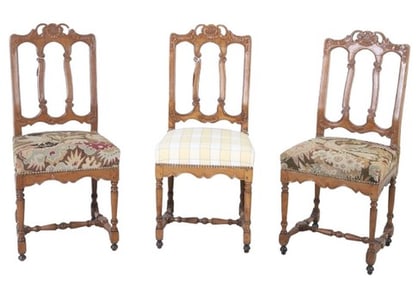 (3) carved side chairs