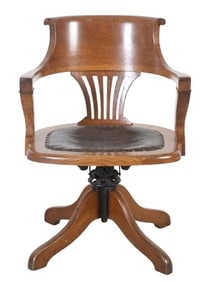 Marque Deposee Standard oak swivel office chair