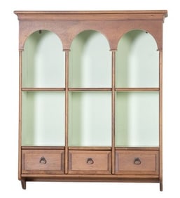 Cherry hanging wall shelf