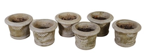 (6) Concrete planters