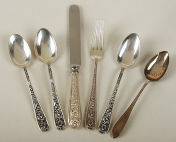 (6) Pieces Tiffany & Stieff sterling flatware, 4.375 TO