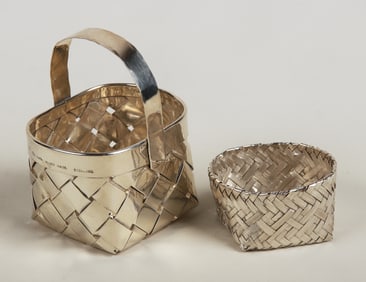 (2) sterling silver baskets, 2.185 TO