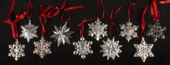 (10) Gorham Sterling Christmas Ornaments