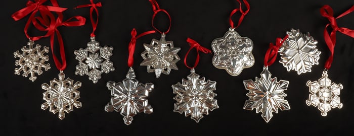 (10) Gorham Sterling Christmas Ornaments