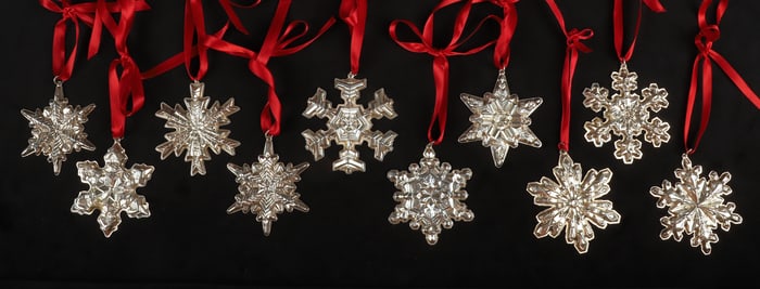 (10) Gorham Sterling Christmas Ornaments