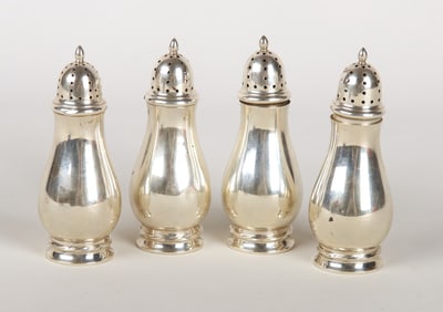 (4) Towle sterling shakers, 7.25 TO