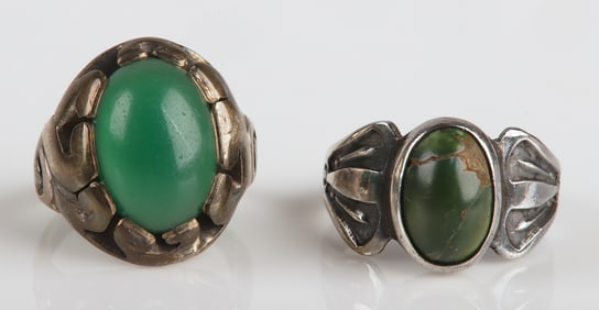 (2) Sterling Silver Georg Jensen Rings