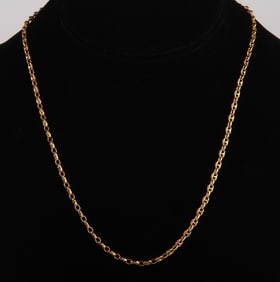 18K Yellow Gold Italian Fancy Link Necklace