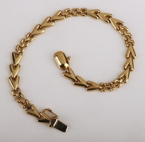 14K Yellow Gold Fancy Link Bracelet
