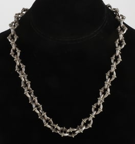 Lagos Caviar Sterling & 18K Link Necklace