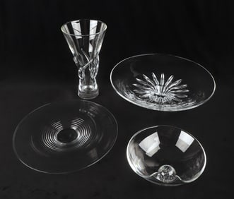 (4) Steuben Crystal Bowls and Vase