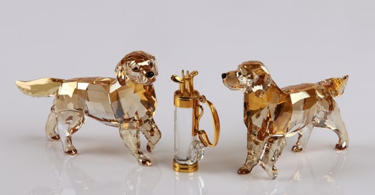 (3) Swarovski crystal figures
