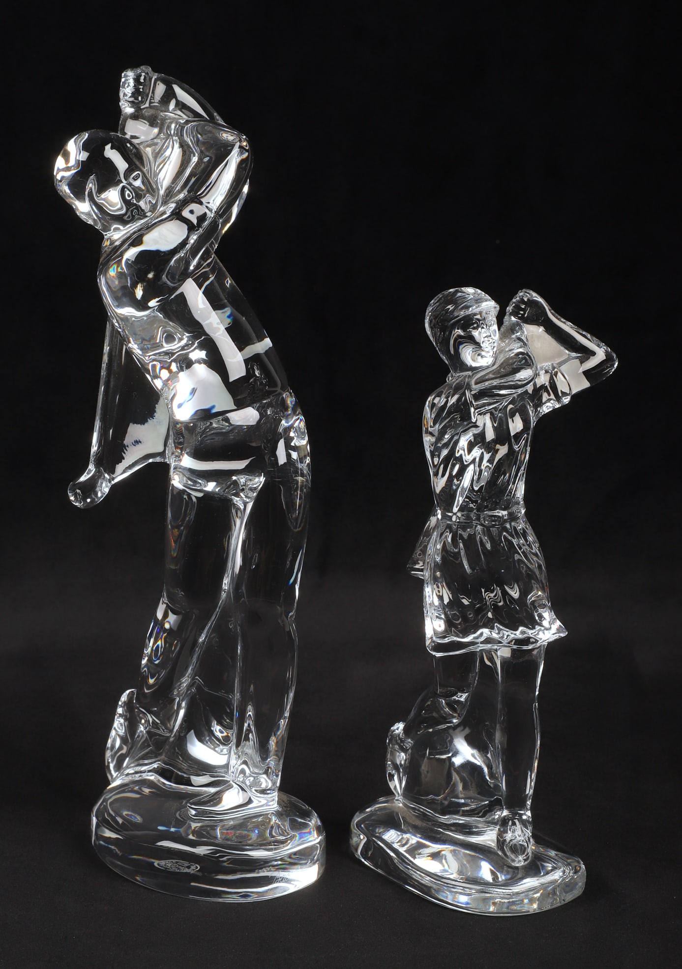 (2) Crystal Golfer Figures, Baccarat & Waterford (1 of 7)