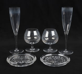 (6) Pieces of Baccarat bar glass