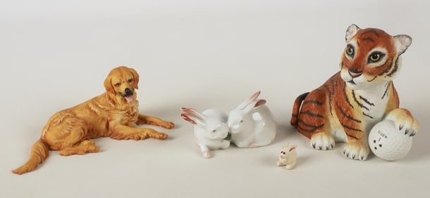 (4) Porcelain animal figures