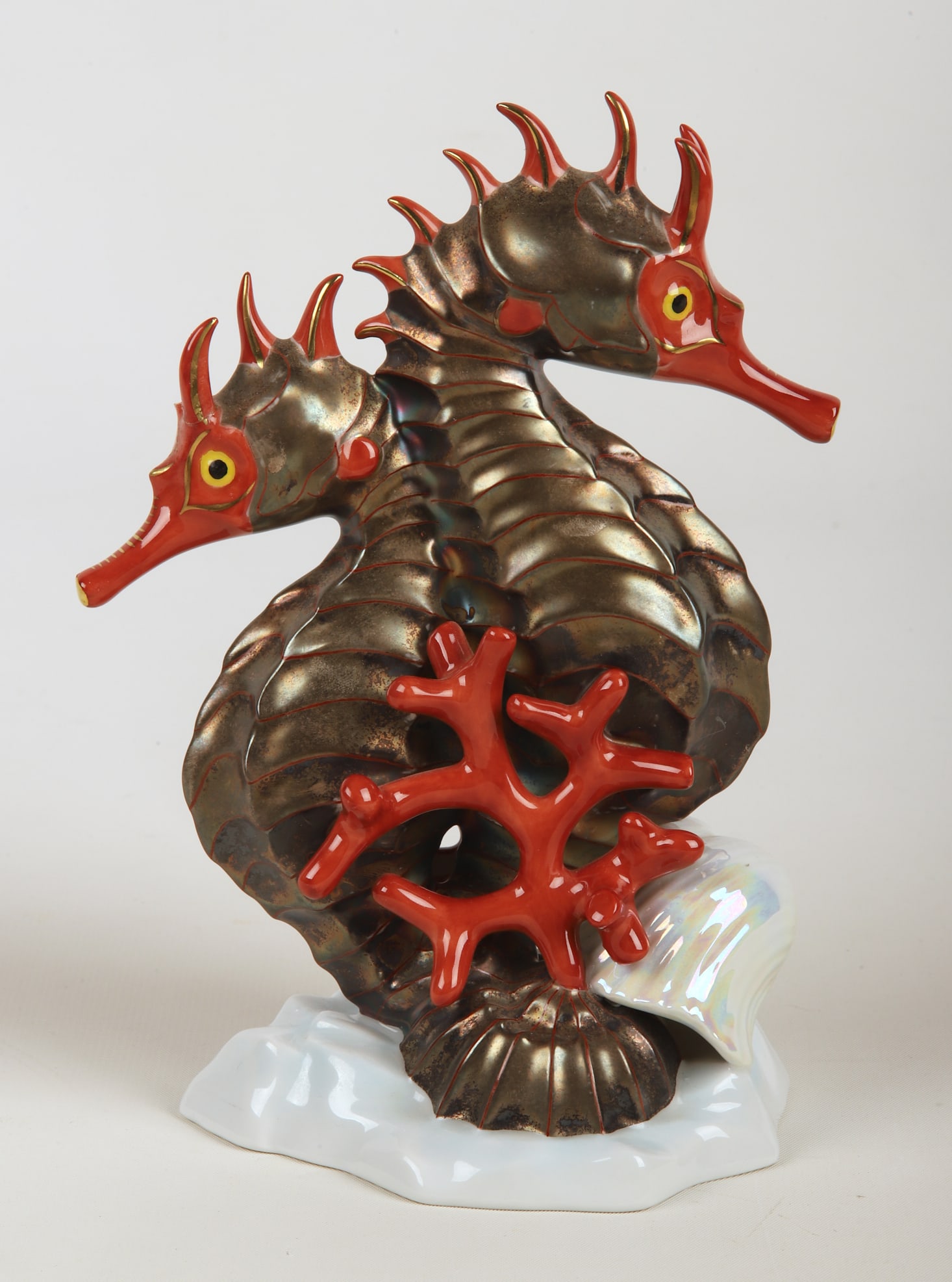 Herend Porcelain Double Seahorse Figure (1 of 6)