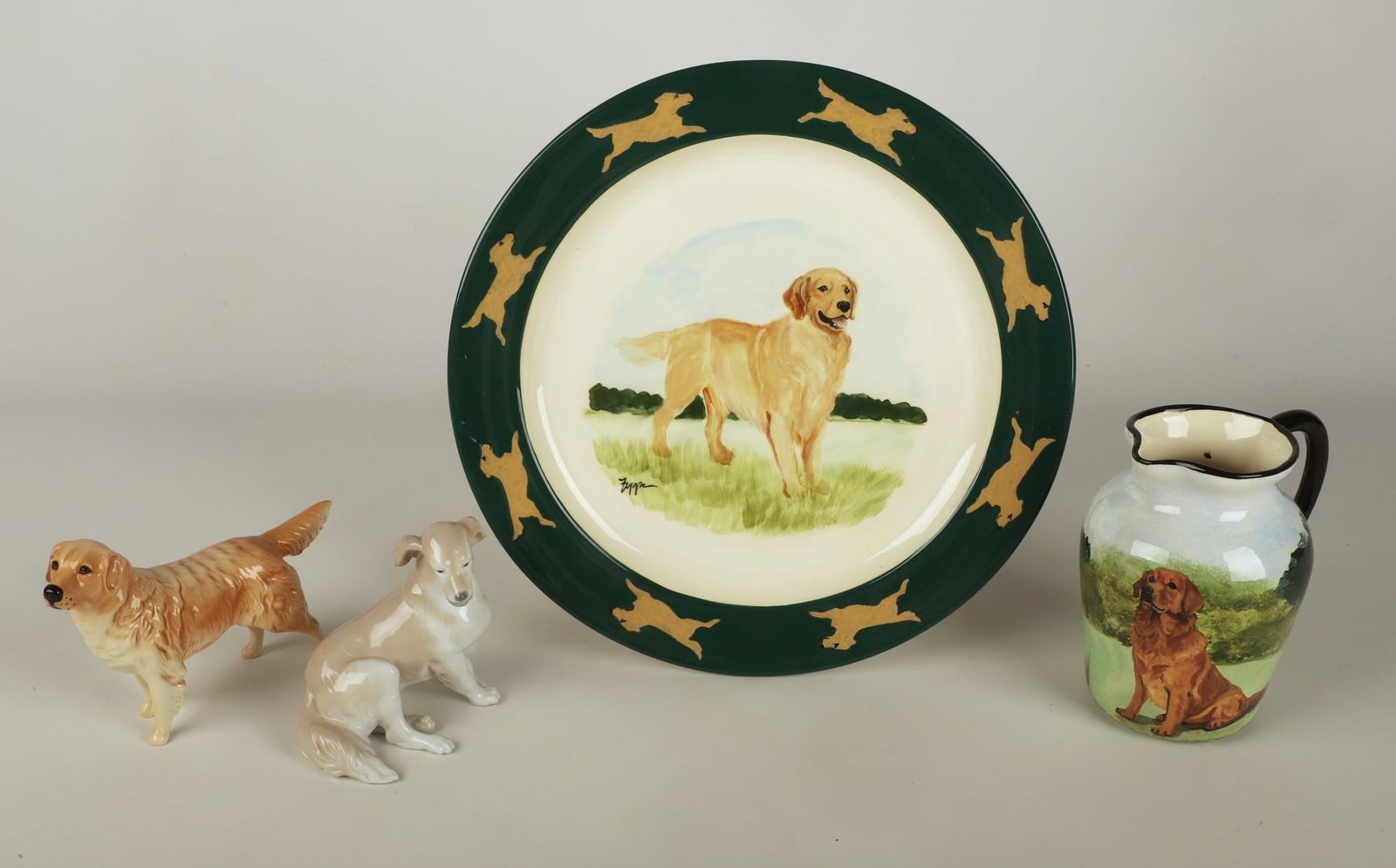 (4) Pieces of Golden Retriever porcelain (1 of 5)