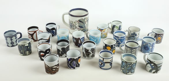 (25) Royal Copenhagen Annual Faience Mugs