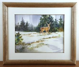 Sandy Sandy, Watercolor of a Deer