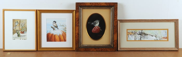 (4) Small Framed Watercolors and Gouache
