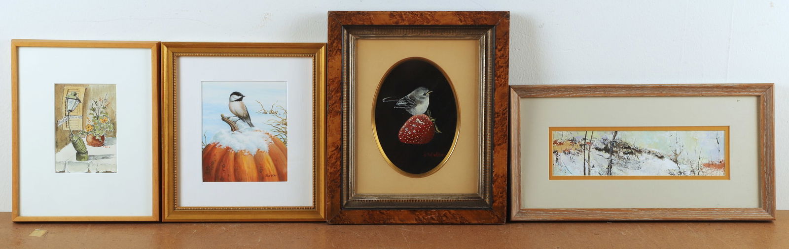 (4) Small Framed Watercolors and Gouache (1 of 5)