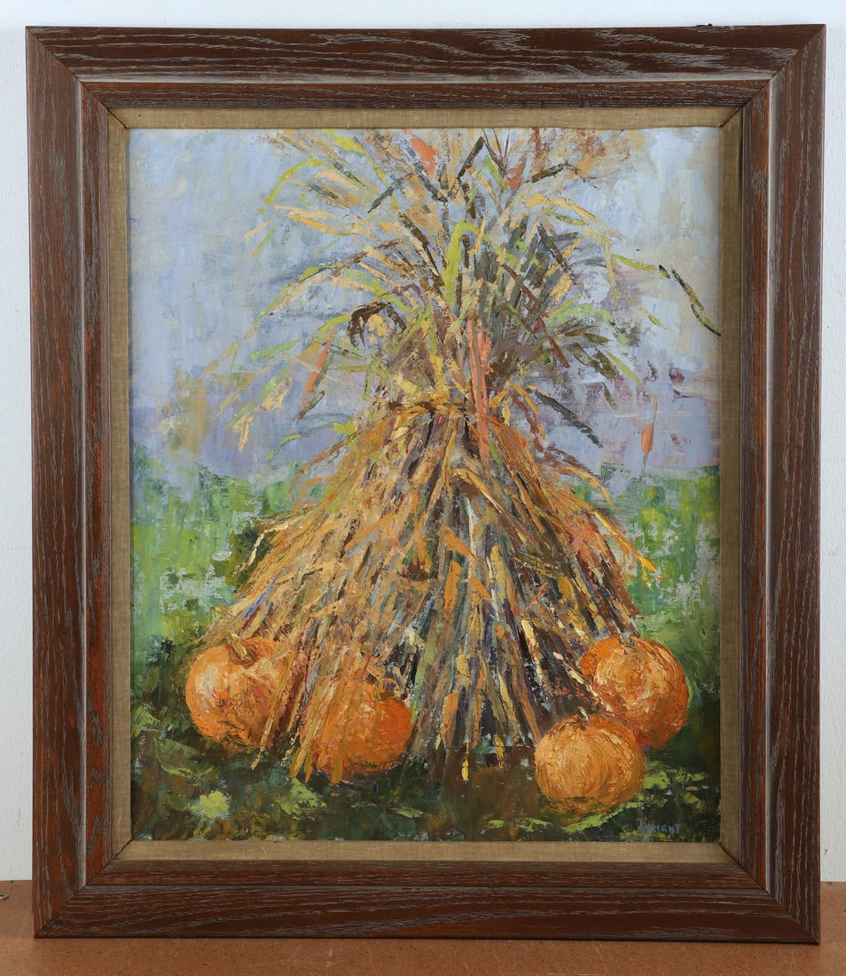 Mid Century Autumn Harvest Painting (1 of 4)