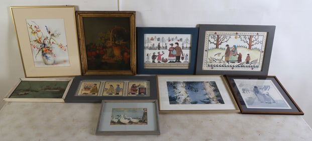 (9) Framed Pictures