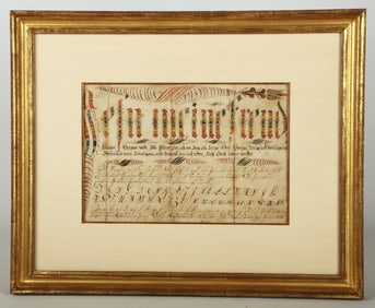 1815 Ink and Watercolor Fraktur