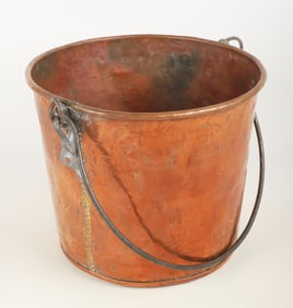 Hand Hammered Copper and Iron Pail