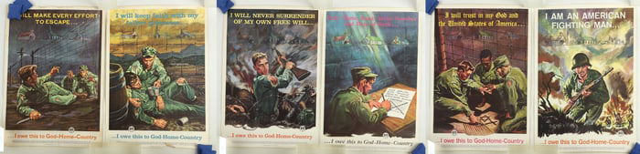 (6) 1958 US Army propaganda posters