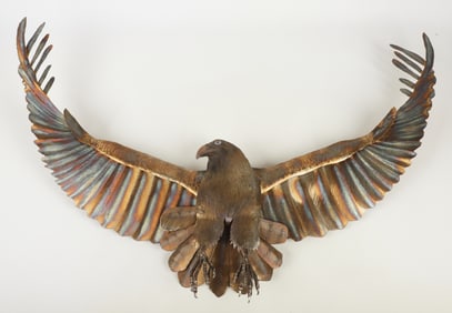 Mike Patterson Chased Metal Eagle Sculpture