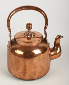 A Japanese Copper Clad Tea Kettle