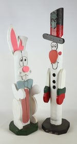 Christmas & Easter painted wood statues