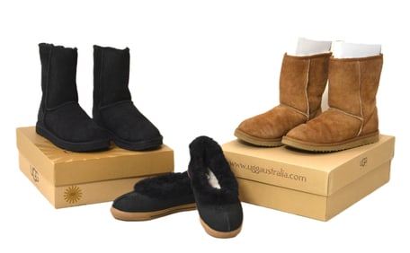 (3) Pairs of Ugg Boots and Slippers