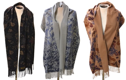(3) Loro Piana Cashmere Scarves