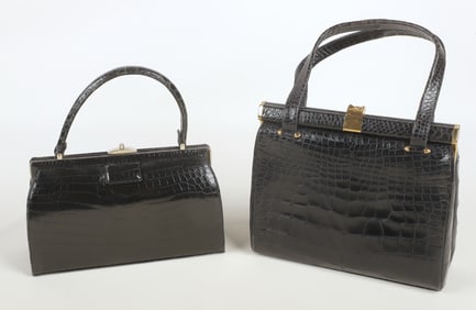 (2) Vintage Reptile Handbags