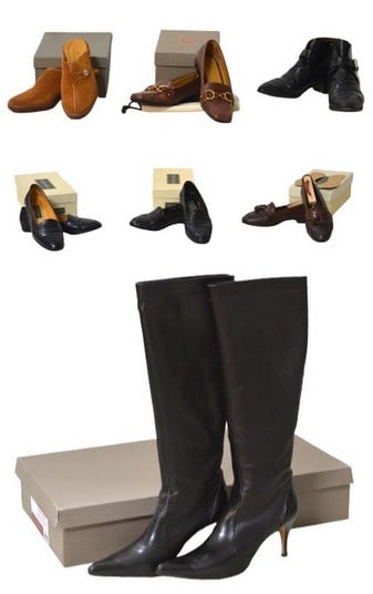 (7) Pairs Cole Haan Shoes: (7) Pairs Cole Haan Shoes to include black leather boots, 8, (2 braided leather loafers, 7 1/2 black, 8 brown, black loafers, 7 1/2, brown Air Treva loafers with gold tone hardware, need the polish cl